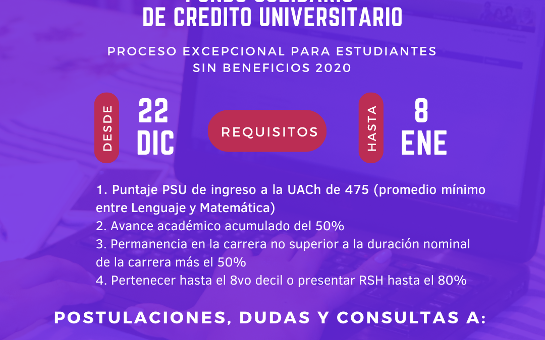 Postula al proceso interno de Fondo Solidario de Crédito Universitario